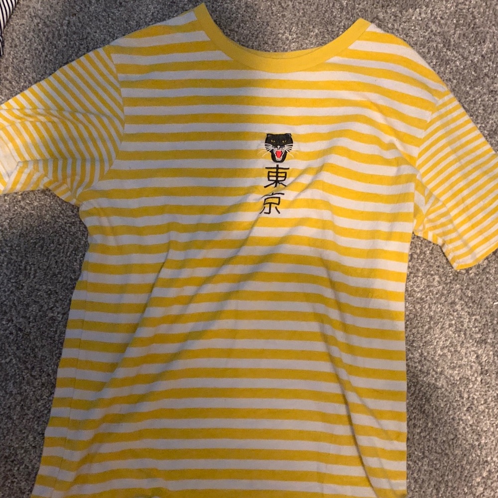 Yellow and White striped shirt